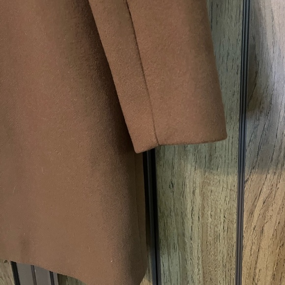 Aritzia: Wilfred Wool & Cashmere Cocoon Coat: Cigar Color/Golden Brown: Size XS - Picture 8 of 9
